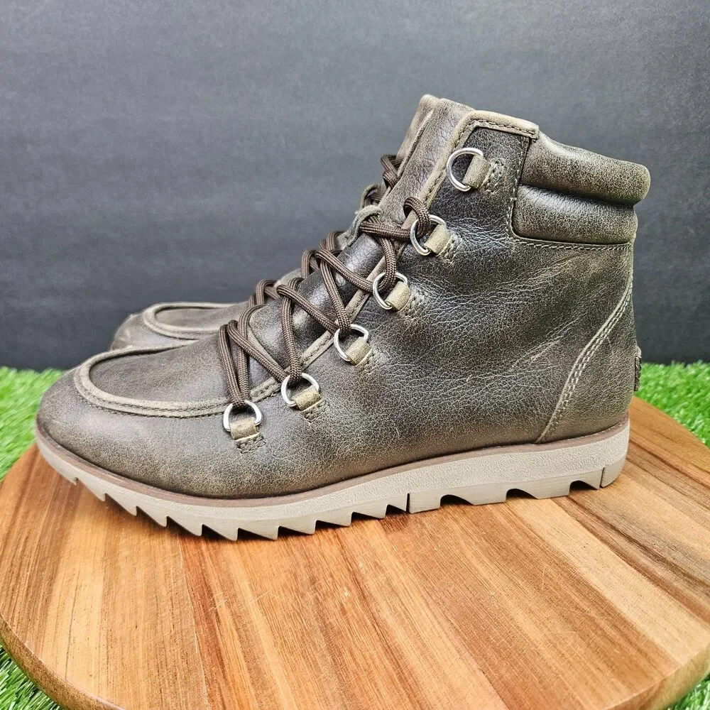 Sorel Harlow NL3339-245 Brown Leather Ankle Hiking Boots Size Womens 8 Lace Up - Picture 5 of 13